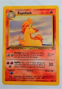 Pokemon Jungle 1st Edition 44/64 "Rapidash" NMint-Mint - Image 1