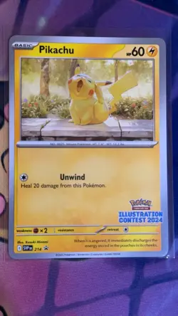 Pikachu - (Illustration Contest 2024) 214 Pokemon SV Scarlet & Violet Promo PM14 - Image 1