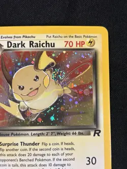Dark Raichu 83/82 1st edition Team Rocket Pokemon Card - Image 3