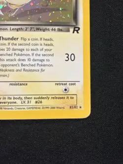 Dark Raichu 83/82 1st edition Team Rocket Pokemon Card - Image 4