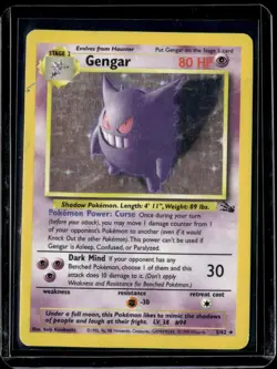 Pokemon Fossil Gengar (5) Holo 5/62 - Image 1