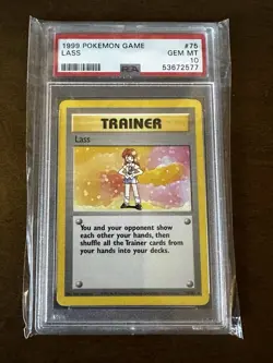 5 PSA Base Set Pokemon Cards - Professor Oak/Item Finder/Lass/Super Potion/ Plus - Image 1