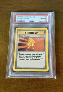 5 PSA Base Set Pokemon Cards - Professor Oak/Item Finder/Lass/Super Potion/ Plus - Image 5