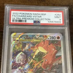 PSA 9 - 2022 POKEMON SWSH BLACK STAR PROMO 262 FULL ART/CHARIZARD VSTAR - Image 2