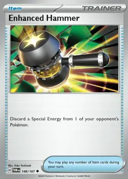 x4 Enhanced Hammer - 148/167 - Uncommon - Reverse Holo Pokemon SV06 Twilight Mas - Image 1