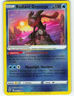 Radiant Greninja - Reverse Holo - 46/189 Astral Radiance - Pokemon TCG - 2022 - Image 1