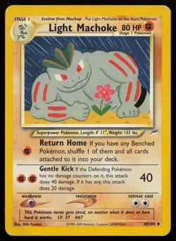 Light Machoke 49/105 Unlimited Uncommon Neo Destiny Pokemon English HP - Image 1