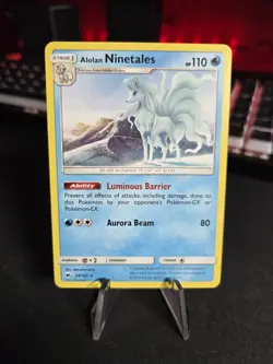 Alolan Ninetales SM Burning Shadows Pokemon NM 28/147 Sun & Moon - Image 1