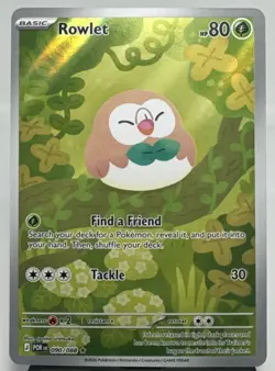 Pokemon TCG Rowlet 090/088 Me03: Perfect Order Illustration Rare Holo Card - Image 1