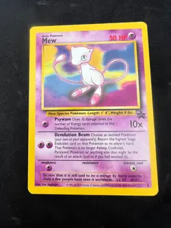 Mew 8 2000 Wizards Pokemon Black Star Promo MP/LP - Image 3