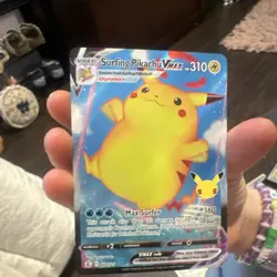 Pokemon TCG Surfing Pikachu VMAX 009/025 Celebrations Holo 310 HP - Image 1