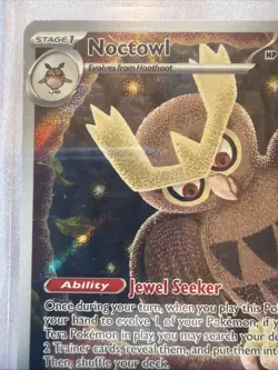 Pokemon Noctowl SVP 141 Stellar Crown Full Art Holo Black Star Promo NM - Image 3