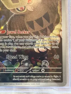 Pokemon Noctowl SVP 141 Stellar Crown Full Art Holo Black Star Promo NM - Image 5