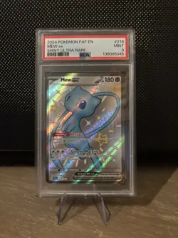 2024 Mew EX 216/091 Shiny Ultra Rare Paldean Fates PSA 9 Pokemon TCG - Image 1