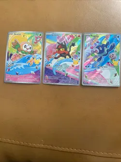 Pokemon First Partner Promo Holo Lot Popplio Litten Rowlet 43-45 Mint - Image 1