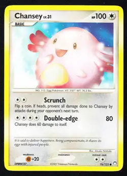 2007 Chansey 76/123 Pokemon Mysterious Treasures HP - Image 1