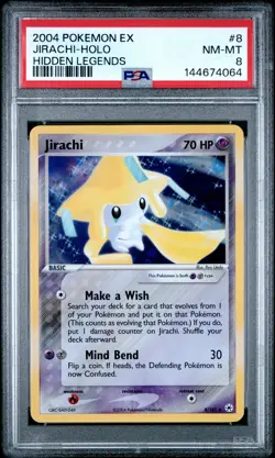 Jirachi [Reverse Holo] - Pokemon Hidden Legends #8 PSA 8.0 - Image 1