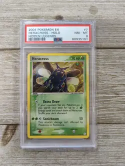PSA 8 2004 Pokemon EX Heracross - Holo Hidden Legends #7 - Image 1