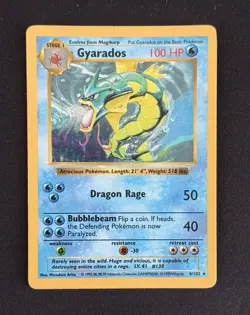 1999 Pokemon Base Set SHADOWLESS GYARADOS Holo 6/102 Rare NM Near Mint - Image 1