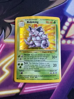 Nidoking 11/102 Base Set Unlimited Holo Rare Pokemon 1999 TCG Pokemon HP/DMG - Image 1