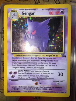 Pokemon Gengar Holo Rare 5/62 Fossil Vintage - Image 4