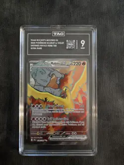 Team Rocket's Moltres ex 208/182 Full Art English Destined Rivals Pokemon TAG 9 - Image 1