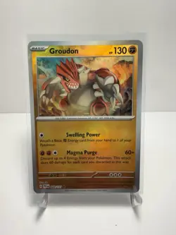 Groudon (Master Ball Pattern) Holo Prismatic Evolutions Rare 049/131 Pokemon TCG - Image 1