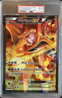 2016 Pokemon Charizard Black Star Promo Full Art Jumbo #XY121 - PSA 8 - Image 1