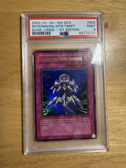 YUGIOH PSA 9 Interdimensional Matter Transporter DCR-052 Ultra Rare 1st Edition - Image 1
