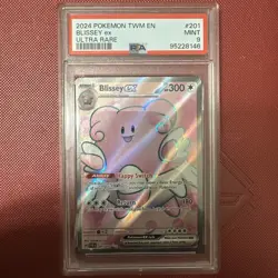 2024 POKEMON TWM EN-TWILIGHT MASQUERADE ULTRA RARE #201 BLISSEY EX PSA 9 - Image 1