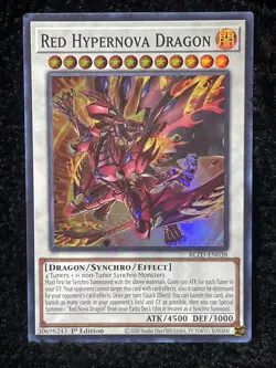 Yugioh! Red Hypernova Dragon BLZD-EN038 Super Rare 1st Ed NM - Image 1