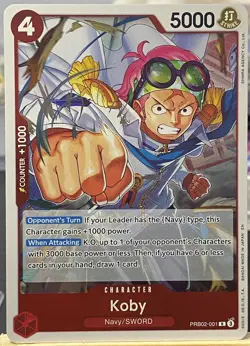 One Piece CCG - Koby PRB02-001 Rare - Premium Booster The Best Vol. 2 - Red NM/M - Image 1