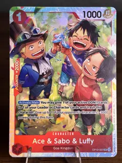 Carrying On His Will #OP13-007 Ace & Sabo & Luffy - Image 1