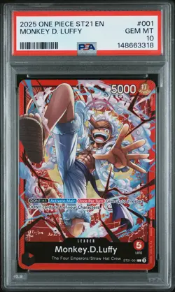2025 One Piece ST21-001 Monkey D. Luffy PSA 10 148663318 - Image 1