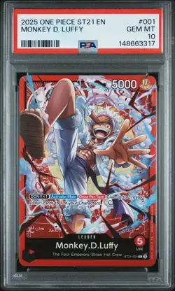2025 One Piece ST21-001 Monkey D. Luffy PSA 10 148663317 - Image 1