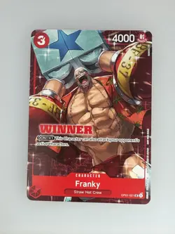 One Piece Promotion Cards Franky (Tournament Pack Vol. 2) [Winner] OP01-021 - Image 1