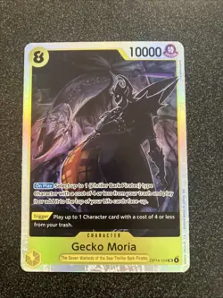 Gecko Moria Character 10000 Power Holo OP14-104 Seven Warlords 8 Cost NM - Image 1