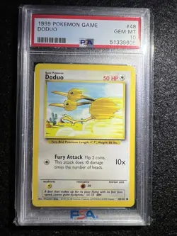 1999-2000 Pokemon Base Set Doduo #48 PSA 10 Gem Mint - Image 1
