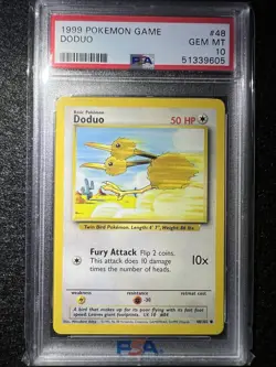 1999-2000 Pokemon Base Set Doduo #48 PSA 10 Gem Mint - Image 3