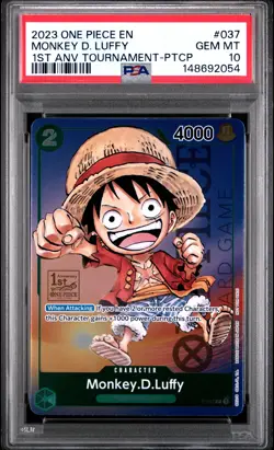 2023 ONE PIECE PROMOS #037 MONKEY D. LUFFY PSA 10 - Image 1