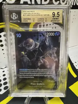 2025 One Piece Five Elders ALT ART SR BGS 9.5 GEM MINT Op-13 - Image 1