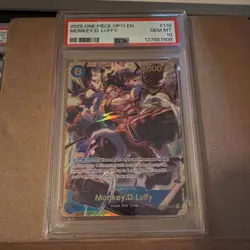 2025 ONE PIECE OP11-A FIST OF DIVINE SPEED #118 MONKEY D. LUFFY PSA 10 - Image 1