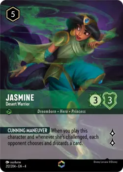 Disney Lorcana | Jasmine - Desert Warrior (Enchanted) | 212/204 | Ursula's Re... - Image 1