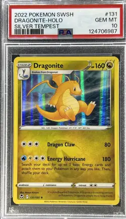 2022 Pokemon Sword & Shield Silver Tempest ** DRAGONITE ** #131 HOLO 💎PSA 10💎 - Image 1
