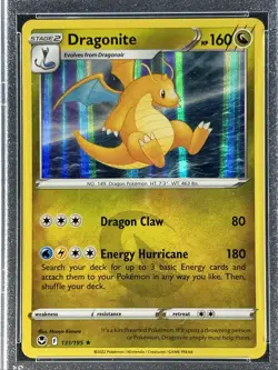 2022 Pokemon Sword & Shield Silver Tempest ** DRAGONITE ** #131 HOLO 💎PSA 10💎 - Image 2