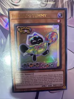 YUGIOH LOLLIPO ⭐ YUMMY ULTRA RARE 1ST NEAR MINT JUSH-EN018 Justice Hunters - Image 1