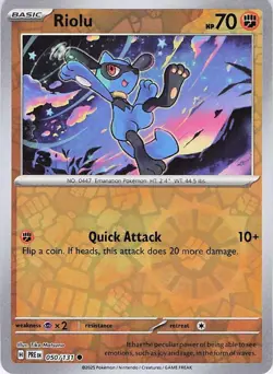 Pokemon Riolu 050/131 Common Non-Holo TCG Card Near Mint - Image 1