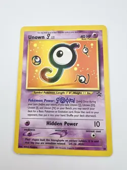 Unown J 38 Wizards Black Star Promos English Pokemon Card TCG - HP/DM - Image 3