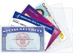 6 Pack Clear Card Sleeves for Social Security, Medicare & Credit Cards - Wate... - Image 3