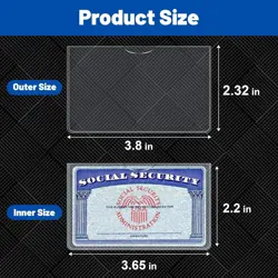 6 Pack Clear Card Sleeves for Social Security, Medicare & Credit Cards - Wate... - Image 4